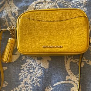 Sunflower yellow Michael Kors camera/belly bag.